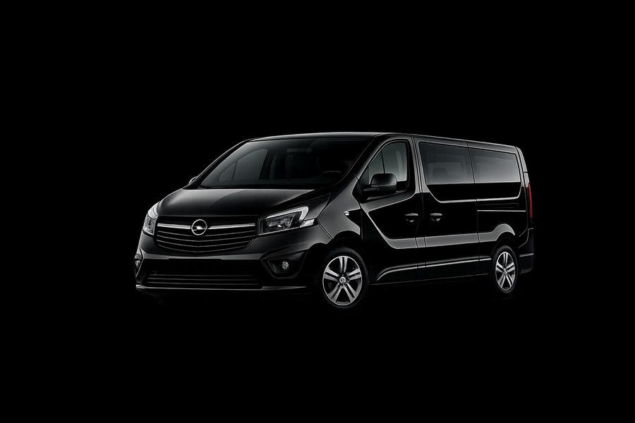 Black Opel Vivaro group van
